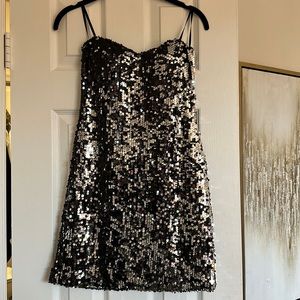 Strapless Sequin Dress